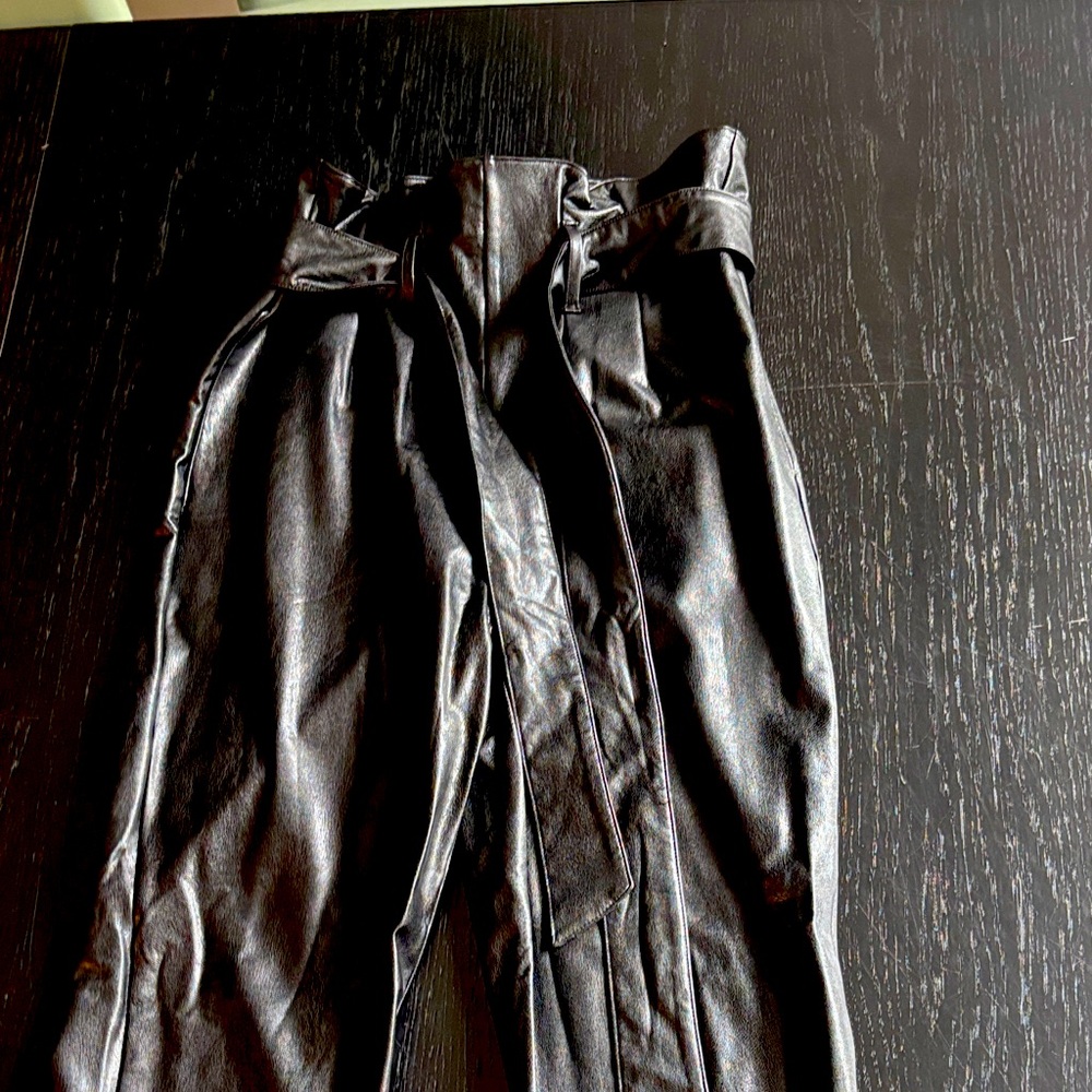 Women’s Black Vegan Leather Pants